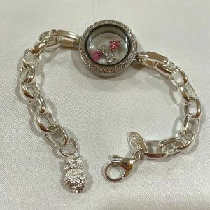 Origami Owl bracelet with charms
